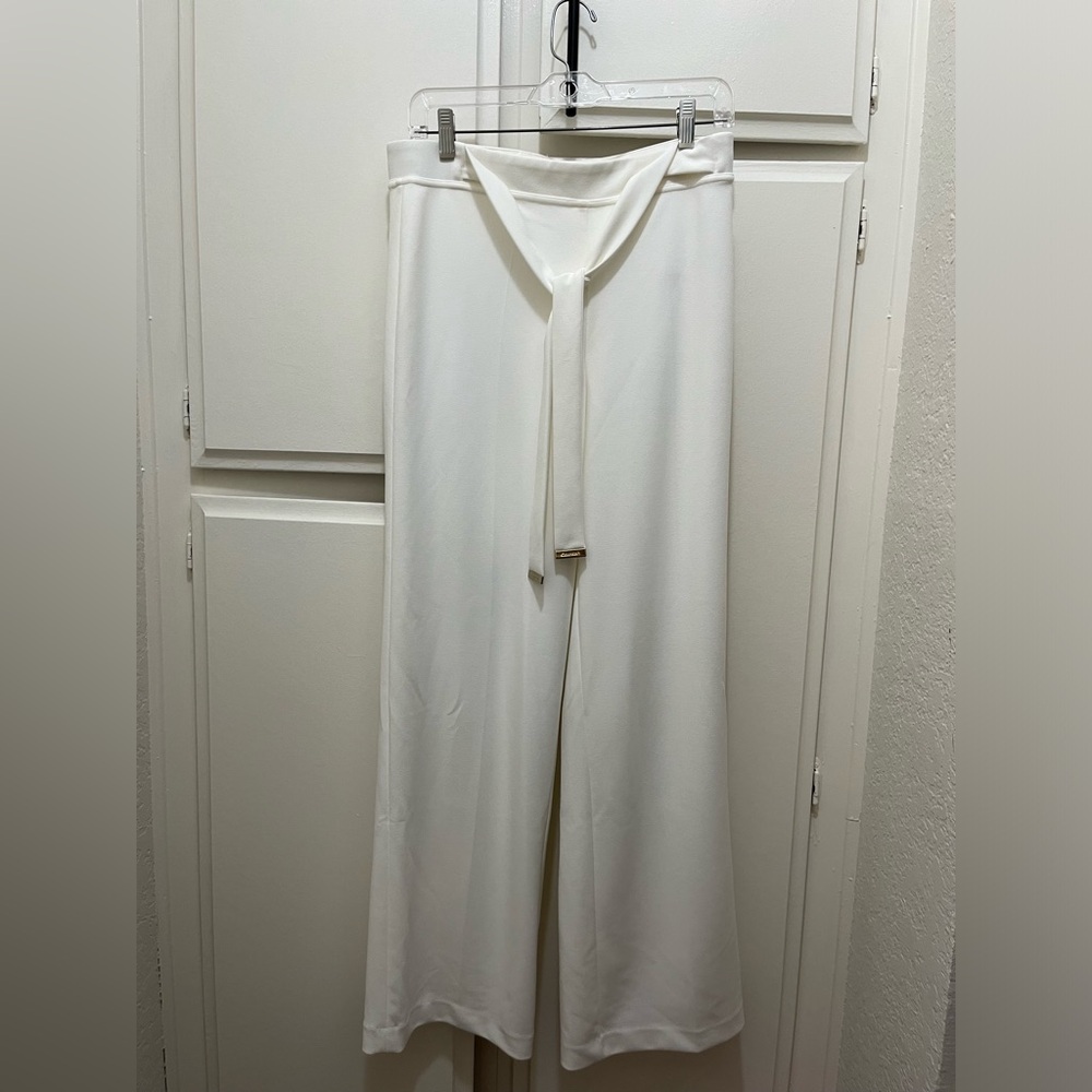 White square palazzo pants
